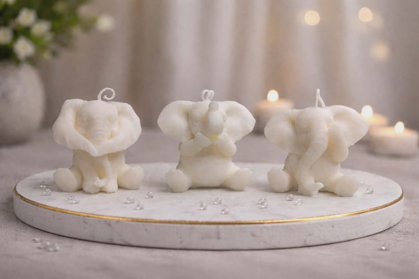 Sitting Elephant 100% Eco Natural Soy Wax Candle