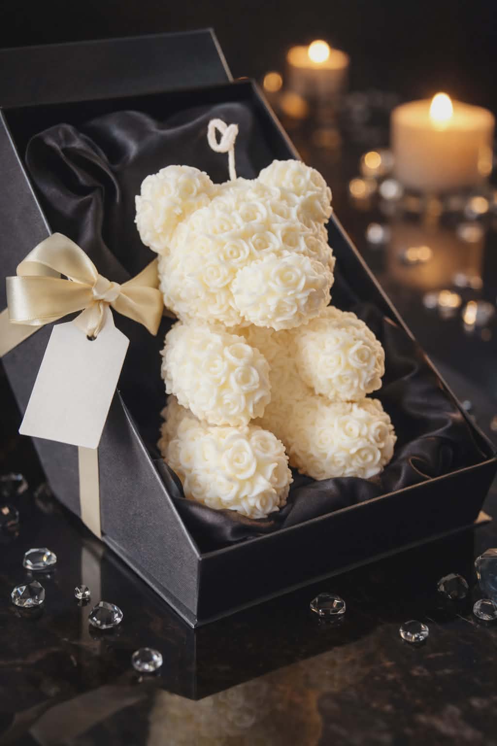 Rose Teddy Bear 100% Eco Natural Soy Wax Candle