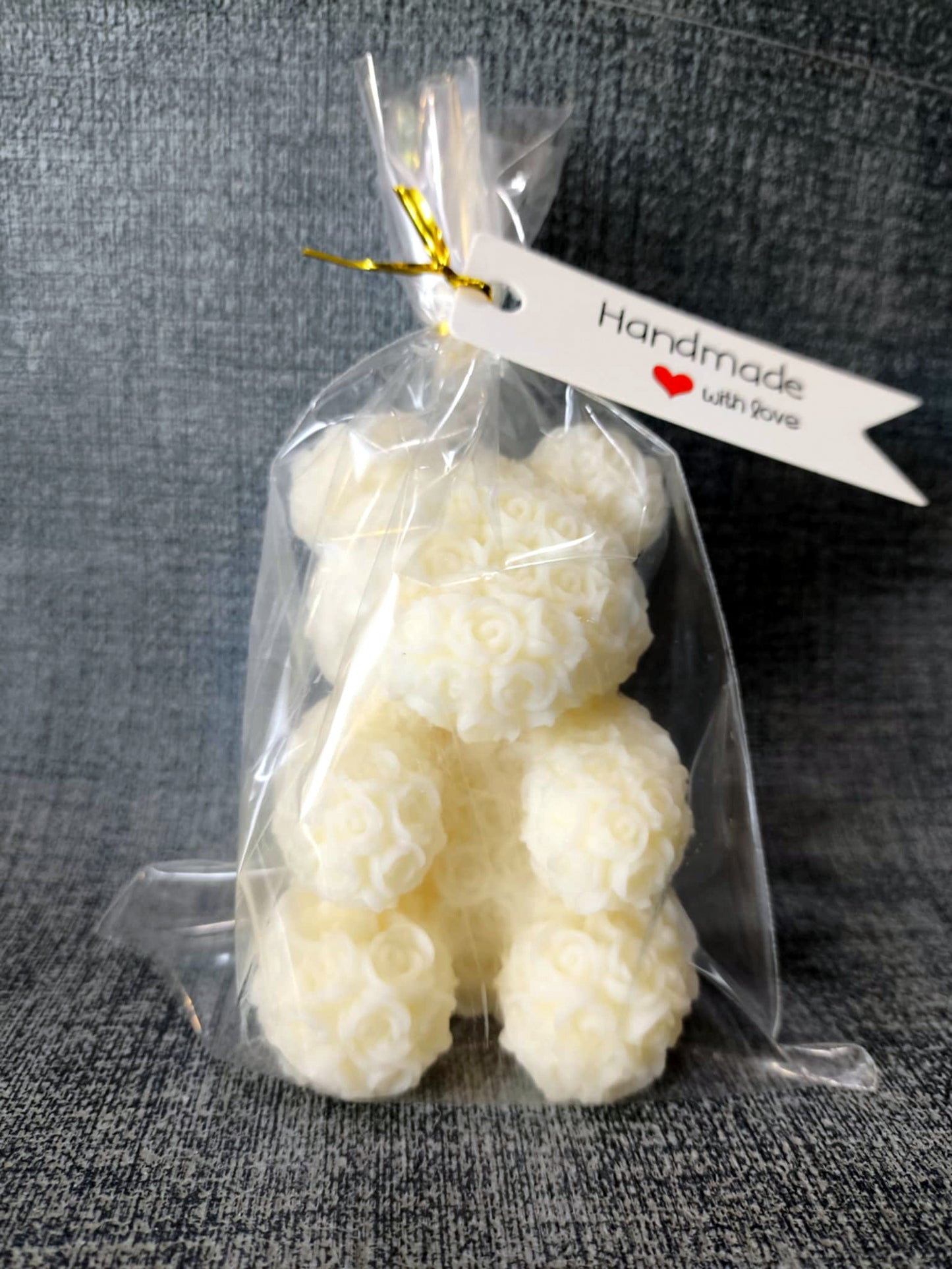 Rose Teddy Bear 100% Eco Natural Soy Wax Candle
