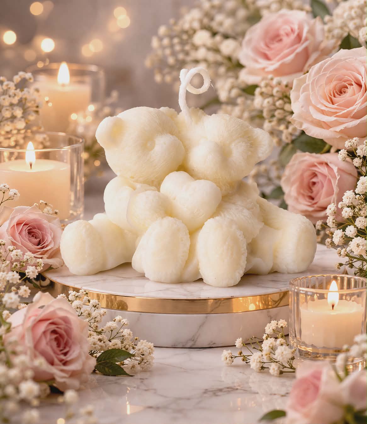 Teddy Bears with a Heart 100% Eco Natural Soy Wax Candle