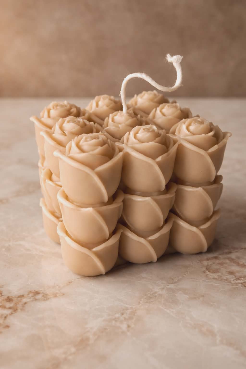 Cube Rose 100% Ecological Natural Soy Wax Candle